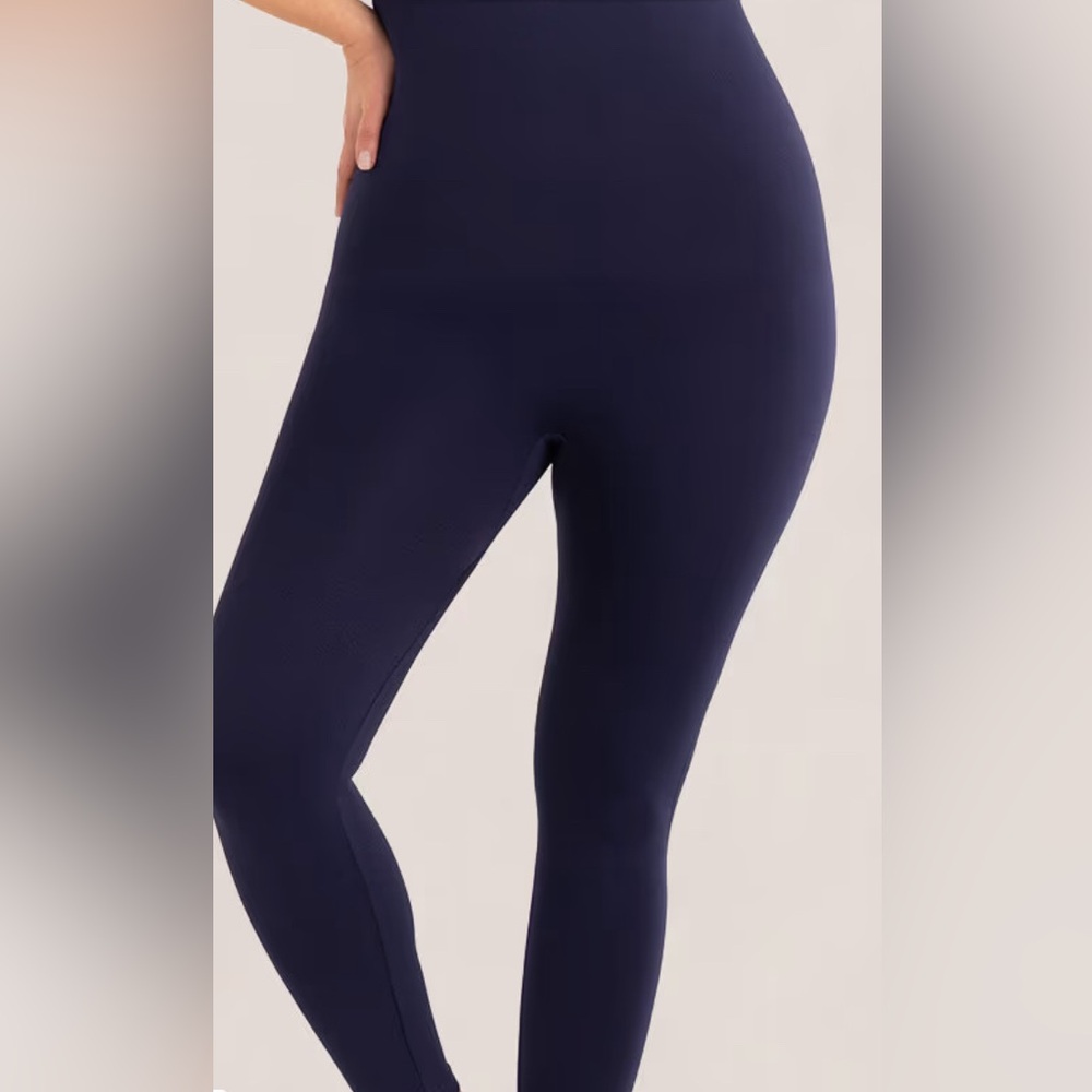 Shapermint Empetua Shaping Leggings High Waist Tummy Control Navy Size M NWT